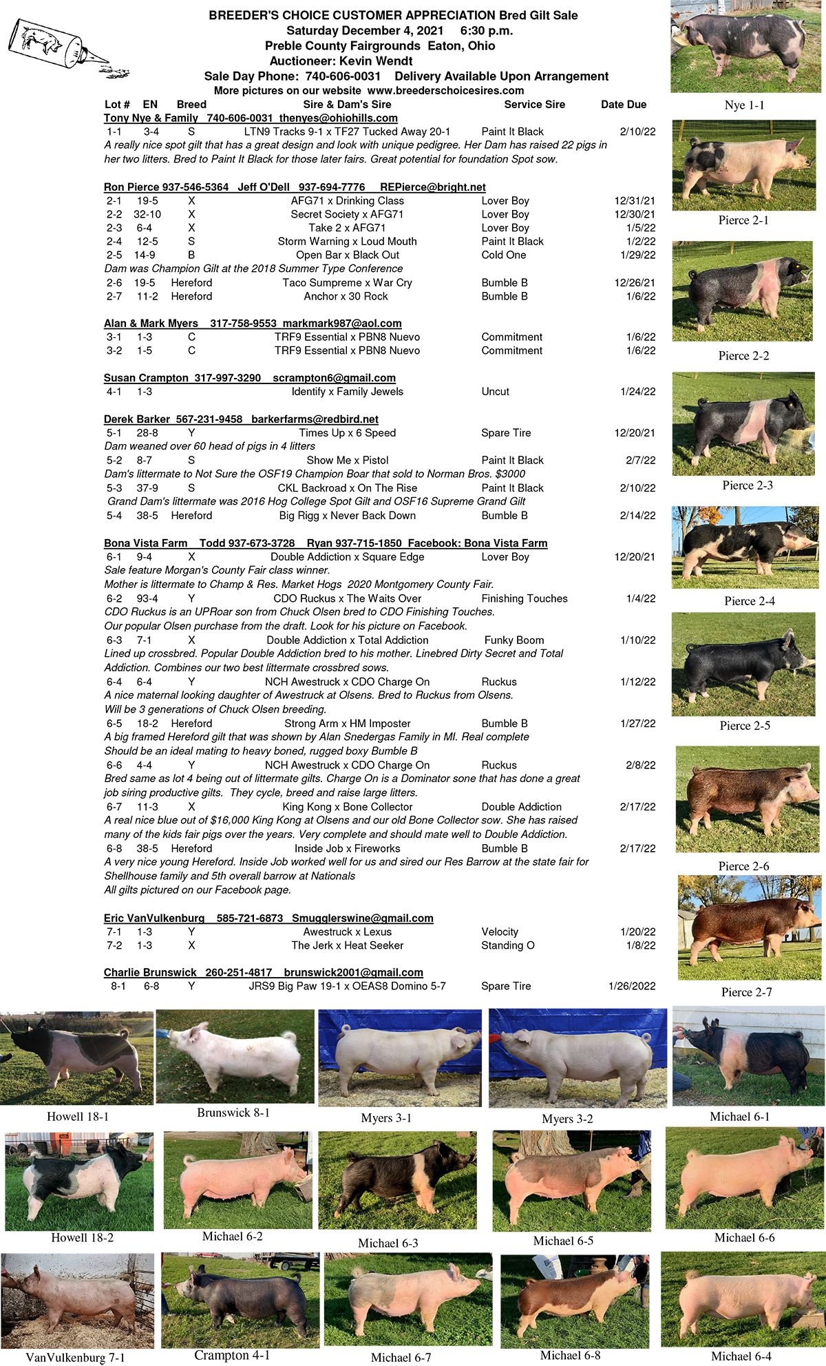 Breeder's Choice Tony and Dicka Nye